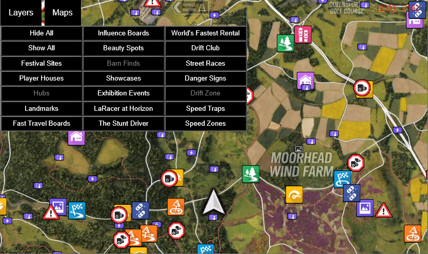 Forza Horizon 4 full map: All Beauty Spots, Boards and Homes